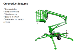 Offre Spéciale : Nacelle élévatrice télescopique montée sur remorque de 10 à 16 mètres, grue de remorque, plateforme de travail aérien articulée, nacelle élévatrice tractable - Product Image 3