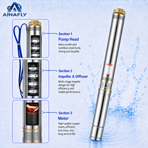 <span class=keywords><strong>Pompe</strong></span> submersible pour puits profond Fly 4SDM4/28 AC, 4 pouces, monophasée 220V, 4m³/h, 28 étages, en acier inoxydable - Product Image 2