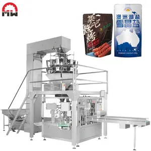 Automatic Premade Zipper Standing Up Bag Pouch Granule Sugar Salt Rice Foods Packing Machine