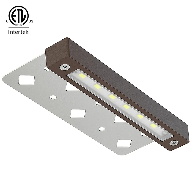 Customized outdoor die-cast aluminum IP65 waterproof ETL listed 12v 7 inch led step light hardscape lights