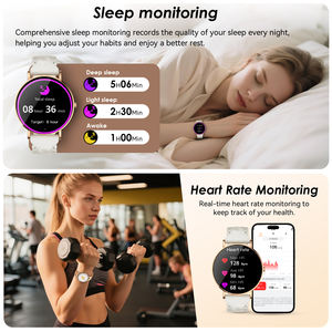 Nuovo AMOLED AM28 1.32 pollici <span class=keywords><strong>oro</strong></span> Smart Watch con il sonno ciclo mestruale monitoraggio femminile di drenaggio della salute femminile <span class=keywords><strong>Smartwatch</strong></span> da donna - Product Image 3