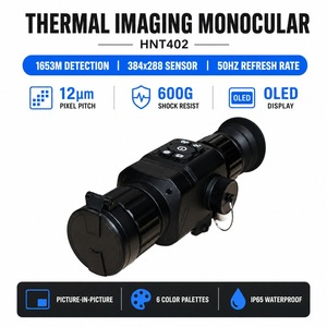 Monoculaire thermique à fréquence de rafraîchissement de 50 Hz HNT402, écran OLED 384x288, dispositif de vision pour l'exploration en extérieur HNT402 HNT402 - Product Image 3