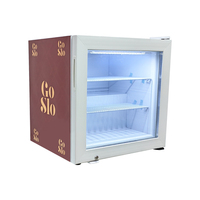 Congélateur vertical miniature Meisda SD55 pour crème glacée, refroidissement par compresseur, porte coulissante électrique, double tension, dégivrage manuel
