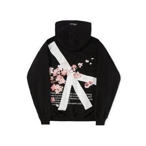 เสื้อฮู้ดลายดอกซากุระสีชมพูสำหรับผู้หญิง เสื้อสเวตเชิ้ตถักเนื้อหนา พิมพ์ลายกราฟิกตามสั่ง สไตล์สตรีทแวร์ - Product Image 2