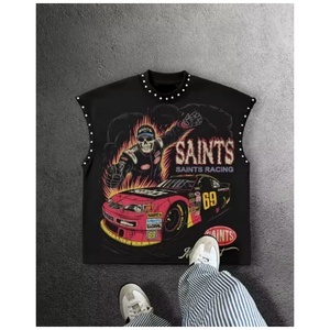 Camiseta sin mangas estilo Y2K, moda <span class=keywords><strong>de</strong></span> verano, retro, cuello redondo, para playa, estilo gótico americano, con diseño <span class=keywords><strong>de</strong></span> tachuelas. - Product Image 4