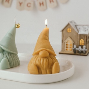 Bougie parfumée créative en cire de <span class=keywords><strong>soja</strong></span> et de paraffine, Père Noël, forme décorative pour la veille de Noël et la fête des pères, avec boîte cadeau - Product Image 5