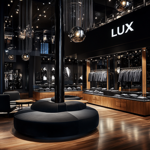 ชั้นวางเสื้อผ้าดีไซน์ภายในสำหรับร้านเสื้อผ้าบูติกห้างสรรพสินค้าสมัยใหม่ - Product Image 6