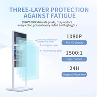 Écran d'affichage numérique vertical double face de 32 pouces pour la vente au détail/les centres commerciaux, avec système d'exploitation Android/Windows intégré et CMS intégré