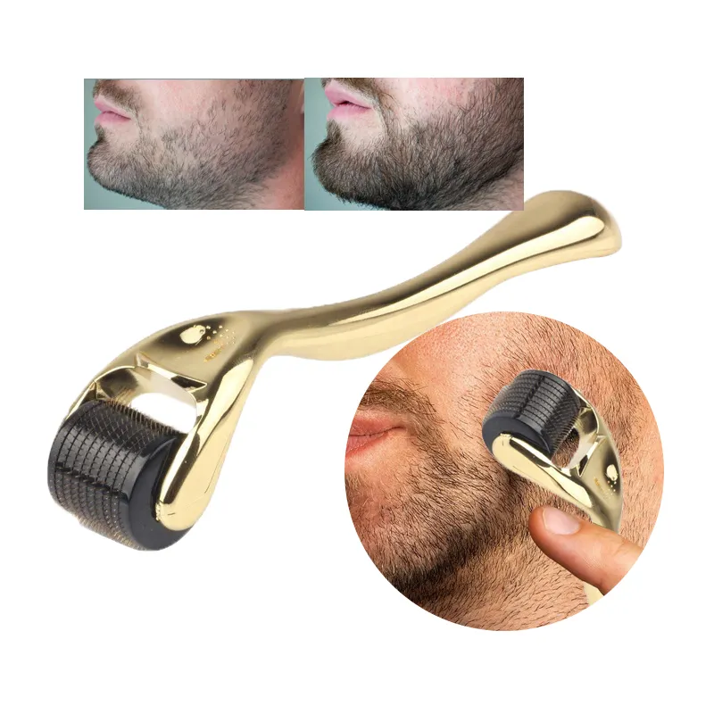 Custom logo 540 microneedle dermaroller 0.5mm OEM Titanium Derma Roller for hair beard regrowth