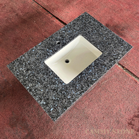Lavabo rectangulaire en granit bleu naturel poli Cammy Stone, facile à nettoyer, pour lavabo, salle de bain, cuisine, hôpital, salle de toilette