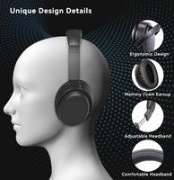 Auriculares Inalámbricos Negros BT80 con Bluetooth, Larga Duración de Batería y Chipset Qualcomm
