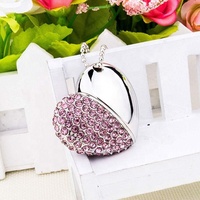 Crystal Usb Flash Drive 3D Jewelry Usb 2,0 Pendrive Forma de corazón Regalo DE BODA Usb Memory Flash Stick