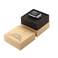 Boîte cadeau en papier rigide imperméable avec logo personnalisé, estampage à chaud, emballage haut de gamme pour montres, boîtes imprimées personnalisées, doublure en éponge