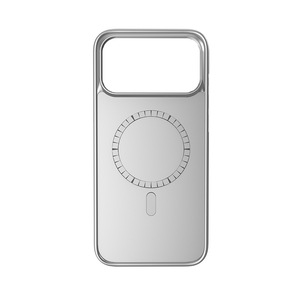 Custodia 2-in-1 magnetica elettroplaccata argento per sublimazione, con patch in pelle per trasferimento a caldo, cover posteriore protettiva personalizzabile fai da te - Product Image 4
