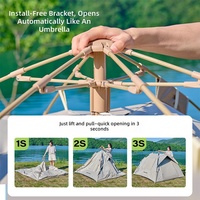 Tente de camping pliable portable pour l'extérieur, tente entièrement automatique à installation rapide, prête pour la plage et imperméable