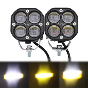 3inch Hitch Cube Lights High quality Dual color Beam Yellow White Car Auxillary LED Driving Light Motorcycle Lamp For offroad