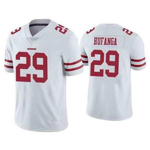 2024 San Francisco City 29 Talanoa Hufanga командная форма сшитая Американская Футбольная майка 49er черный VP ограниченный майка - Product Image 5