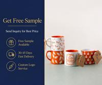 Tasse à café en céramique d'Halloween en gros, motif citrouille et feuille d'érable, en porcelaine, 11 oz, cadeau d'automne, tasse personnalisable avec logo pour la maison