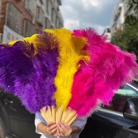 Éventails à main en plumes d'autruche Bar de danse du ventre Accessoires de mariage