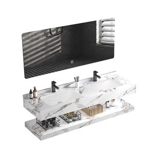 YIDA <span class=keywords><strong>Vanity</strong></span> batu Sintered kamar mandi, ukuran bentuk 32 hingga <span class=keywords><strong>56</strong></span> inci warna dan tekstur disesuaikan lemari rias kamar mandi - Product Image 5