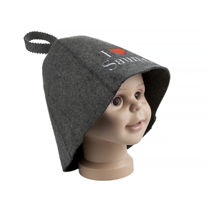 Un chapeau de sauna en pure laine qui porte votre nom de marque comme un symbole d'<span class=keywords><strong>honneur</strong></span>, <span class=keywords><strong>tout</strong></span> en laissant la chaleur <span class=keywords><strong>à</strong></span> la porte. - Product Image 4