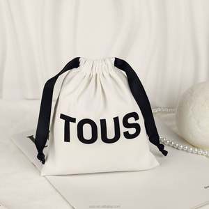 Bolsa de Algodón Muselina Orgánica Personalizada USM, Bolsa Pequeña de Tela Calicó Blanca con Cordón, Logotipo Impreso, Ecológica y Segura - Product Image 1
