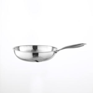 Padella a Tre Strati <span class=keywords><strong>in</strong></span> <span class=keywords><strong>Titanio</strong></span> Senza Rivestimento per Uso Domestico, Portatile e Martellata, Adatta a Induzione, Gas e Cucina da Esterno - Product Image 1