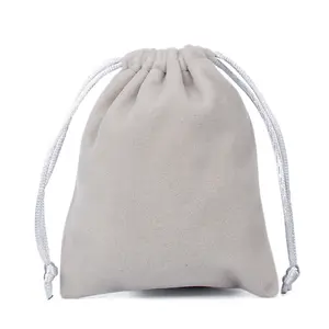 Wholesale Customized Logo EVA Velvet Jewelry Bag Drawstring Bag Furry Gift Jewelry Bag