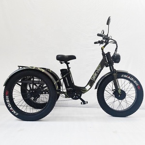 China Family 48V Triciclo eléctrico de <span class=keywords><strong>3</strong></span> ruedas Movilidad 20 pulgadas Adulto <span class=keywords><strong>3</strong></span> ruedas Neumático gordo Triciclos eléctricos Triciclo para transporte - Product Image 4