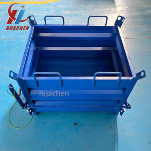 Заводская оптовая продажа, 6 ярдов с открытым верхом из углеродистой стали, для утилизации отходов, самосливной стальной бункер, контейнер для утилизации отходов - Product Image 3