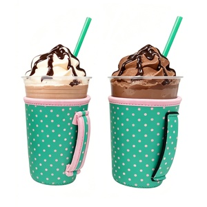Funda de neopreno personalizada para vaso de café <span class=keywords><strong>helado</strong></span>, protector de vaso, Koozy personalizado, Koozy con logo personalizado, enfriador de bebidas, asa para Koozy - Product Image 1