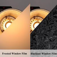 Film de fenêtre en PVC statique foncé, autocollant décoratif opaque sans colle pour vitres intérieures