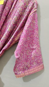 Elegante Bata de Seda Floral para Mujer, Manga Corta, Cuello Redondo, Larga, Estampada, de Satén Suave, Ropa de Dormir para Primavera - Product Image 5