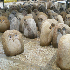 Bán buôn bán hàng trực tiếp động vật Khắc Đồ trang trí vườn thiên nhiên cú đá điêu khắc - Product Image 5