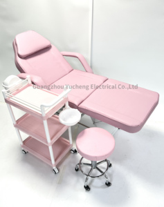 Cama de Belleza para Salón de Belleza, Color Rosa, de Alta Calidad, Precio de Fábrica, Juego de Camas de Belleza para <span class=keywords><strong>Spa</strong></span> - Product Image 3