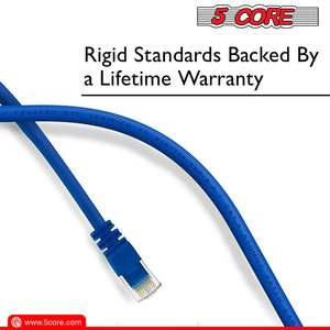 Cable Ethernet Db Cat 6 de 15 pies, cable de conexión Rj45 azul de alta velocidad para transmisión de datos de computadoras para juegos, uso en interiores, cable de cobre puro - Product Image 3