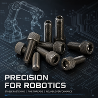 Vis à six pans creux en titane GR5 Ti-6Al-4V à pointe conique M1.6-M16 ASTM F468 pour la robotique, l'aérospatiale, le CNC et l'OEM