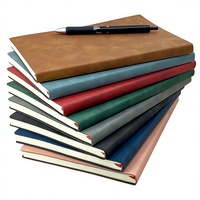Carnet A5 en similicuir épaissi, finition douce au toucher, reliure sans fil – Bloc-notes/agenda élégant pour l'étude et les affaires, logo personnalisable