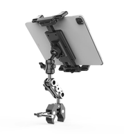 Support de tablette pour guidon, fixation pour tapis de course, vélo, poussette, fauteuil roulant, chariot de golf, microphone pour la conduite