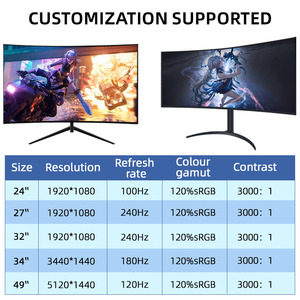Monitor Gaming Curvo <span class=keywords><strong>de</strong></span> 49 Pulgadas, 240Hz, 5K, IPS/VA, Ultra Ancho, Tiempo <span class=keywords><strong>de</strong></span> Respuesta <span class=keywords><strong>de</strong></span> 1ms, Soporte Ajustable, Pantalla para <span class=keywords><strong>PC</strong></span> <span class=keywords><strong>de</strong></span> <span class=keywords><strong>Escritorio</strong></span>, Cuidado <span class=keywords><strong>de</strong></span> la Vista - Product Image 6