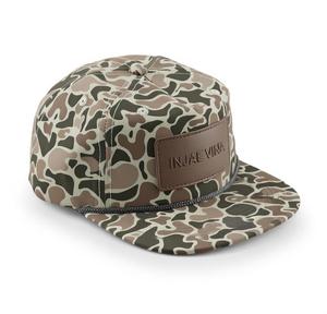 Snapback Camo <b>Hats</b> Rope <b>Flat</b> Brim Leather Patch Front Logo Multi Color Unisex Performance Outdoor Travel Fishing Promotion Injae - Product Image 3