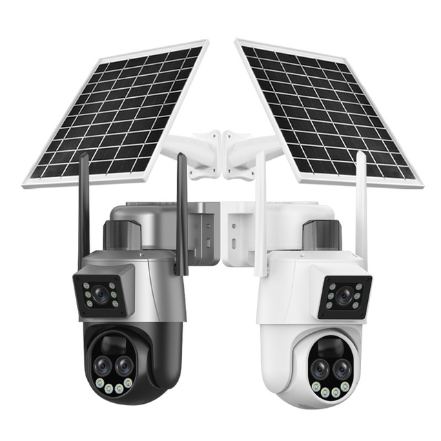 Wholesale Ubox 4G Solar Powered Security Camera V380 Dual Lens Wireless Night Vision Cameras with Battery for Outdoor