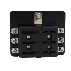 Boîte à fusibles marine avec indicateur LED, bloc de fusibles à lame automobile 6 circuits avec couvercle étanche pour VR, moto, bateau, véhicule - Product Image 4