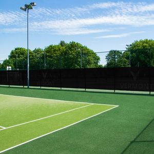 Haute déchirure PVC enduit maille tissu <span class=keywords><strong>vert</strong></span> foncé jardin clôture écran de confidentialité filet coupe-vent <span class=keywords><strong>pour</strong></span> court de tennis - Product Image 6