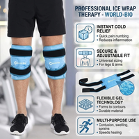 Enveloppe de compression professionnelle pour genou avec gel chaud/froid réutilisable pour soulager la douleur, ceinture de soutien pour la récupération du genou