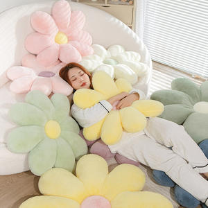 Logo brodé tournesol oreiller peluche pétale coussin pour chambre et bureau chaise décoration jouet et oreiller - Product Image 5