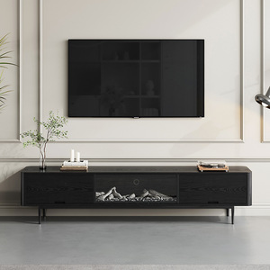 Grand centre de divertissement nordique 75 pouces blanc TV <span class=keywords><strong>Console</strong></span> support meubles salon moderne en bois <span class=keywords><strong>meuble</strong></span> TV supports meubles - Product Image 4
