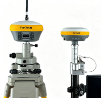 Ensemble récepteur GNSS RTK TopTech TK200 TK800 pour levés topographiques avec fonction AR, base UHF et mobile, 1408 canaux, portée 20 km