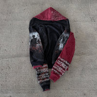 Sudadera con capucha de corte holgado y largo, con cremallera completa, estilo streetwear, lavado ácido, vintage, reversible, corte cuadrado, estampado DTG, para fabricantes de ropa, venta al por mayor