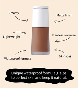 Corrector de base líquida resistente al agua <span class=keywords><strong>2</strong></span> en 1 para tonos de piel oscura Cobertura completa Maquillaje de etiqueta privada - Product Image 4